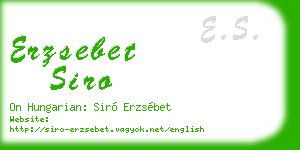 erzsebet siro business card