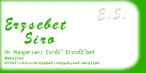 erzsebet siro business card